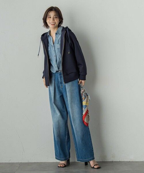 Droite lautreamont / ドロワットロートレアモン シャツ・ブラウス | シアーデニムシャツ≪洗濯機で洗える≫ | 詳細10