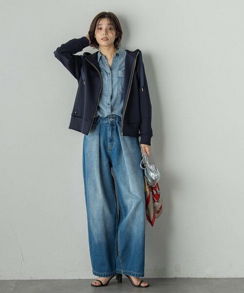 Droite lautreamont / ドロワットロートレアモン シャツ・ブラウス | シアーデニムシャツ≪洗濯機で洗える≫ | 詳細11