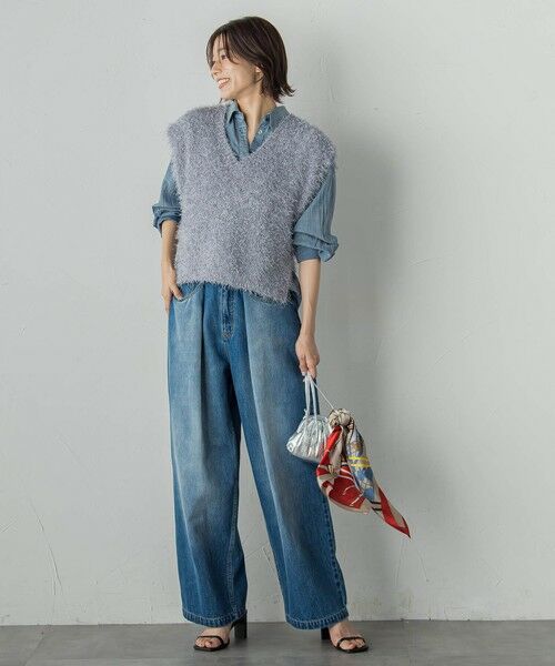 Droite lautreamont / ドロワットロートレアモン シャツ・ブラウス | シアーデニムシャツ≪洗濯機で洗える≫ | 詳細12