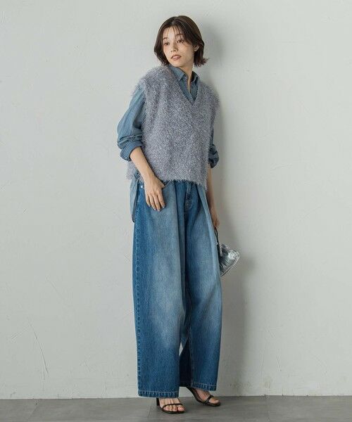 Droite lautreamont / ドロワットロートレアモン シャツ・ブラウス | シアーデニムシャツ≪洗濯機で洗える≫ | 詳細13