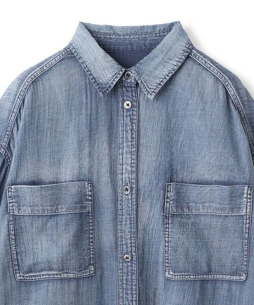 Droite lautreamont / ドロワットロートレアモン シャツ・ブラウス | シアーデニムシャツ≪洗濯機で洗える≫ | 詳細16