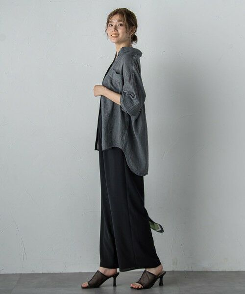 Droite lautreamont / ドロワットロートレアモン シャツ・ブラウス | シアーデニムシャツ≪洗濯機で洗える≫ | 詳細21