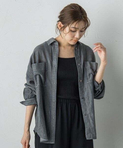 Droite lautreamont / ドロワットロートレアモン シャツ・ブラウス | シアーデニムシャツ≪洗濯機で洗える≫ | 詳細23