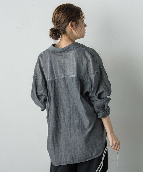 Droite lautreamont / ドロワットロートレアモン シャツ・ブラウス | シアーデニムシャツ≪洗濯機で洗える≫ | 詳細25