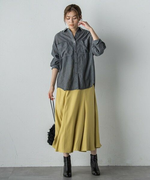 Droite lautreamont / ドロワットロートレアモン シャツ・ブラウス | シアーデニムシャツ≪洗濯機で洗える≫ | 詳細27