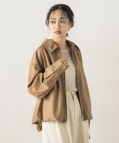 Droite lautreamont / ドロワットロートレアモン テーラードジャケット | レザーライクブルゾン≪洗濯機で洗える≫