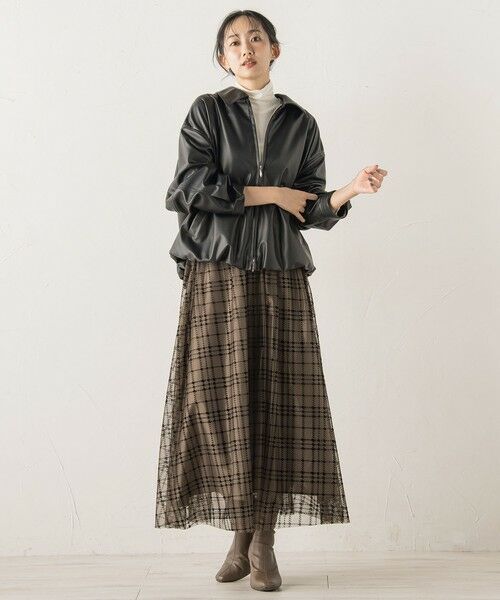 Droite lautreamont / ドロワットロートレアモン テーラードジャケット | レザーライクブルゾン≪洗濯機で洗える≫ | 詳細4