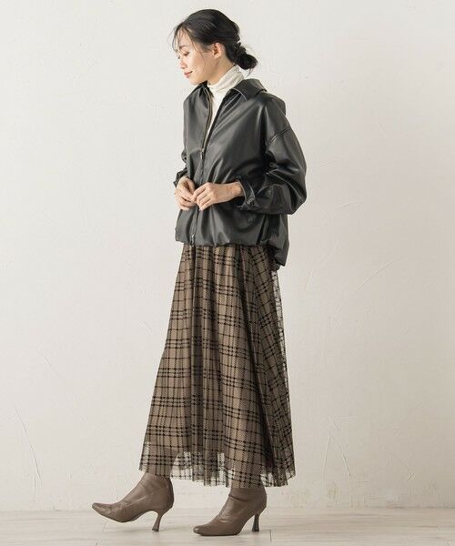 Droite lautreamont / ドロワットロートレアモン テーラードジャケット | レザーライクブルゾン≪洗濯機で洗える≫ | 詳細1