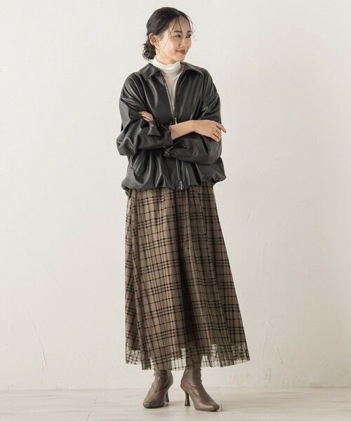 Droite lautreamont / ドロワットロートレアモン テーラードジャケット | レザーライクブルゾン≪洗濯機で洗える≫ | 詳細3