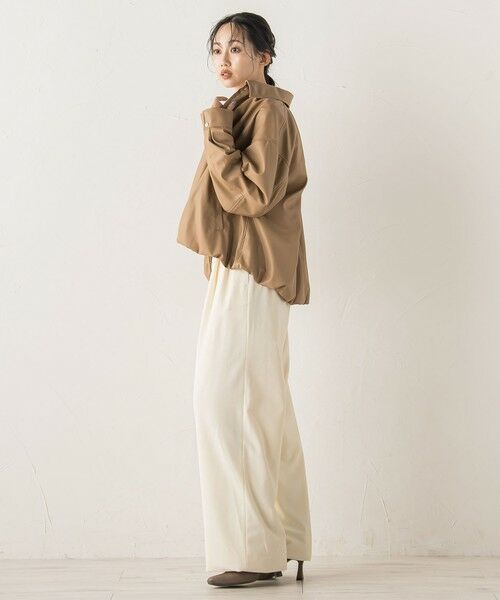 Droite lautreamont / ドロワットロートレアモン テーラードジャケット | レザーライクブルゾン≪洗濯機で洗える≫ | 詳細9