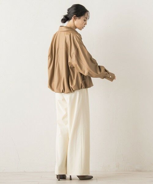 Droite lautreamont / ドロワットロートレアモン テーラードジャケット | レザーライクブルゾン≪洗濯機で洗える≫ | 詳細10