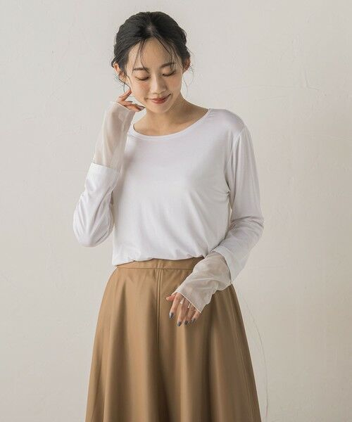 Droite lautreamont / ドロワットロートレアモン カットソー | シアー天竺カットソー≪洗濯機で洗える≫ | 詳細3