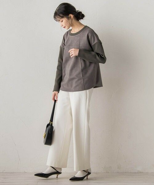 Droite lautreamont / ドロワットロートレアモン その他パンツ | 【新色追加】両面起毛ストレッチパンツ≪洗濯機で洗える≫ | 詳細12