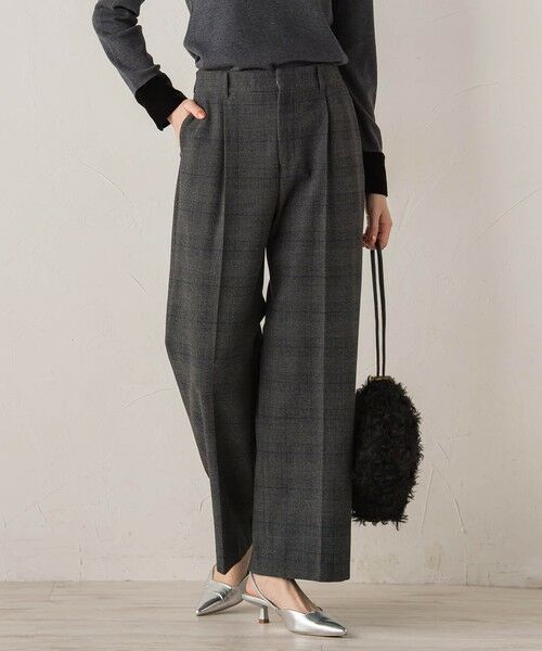 Droite lautreamont/ドロワットロートレアモン 【新色追加】両面起毛ストレッチパンツ&#8810;洗濯機で洗える&#8811; チャコールグレー S