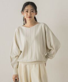 Droite lautreamont / ドロワットロートレアモン ニット・セーター | ラメドルマンVネックニット≪手洗い可能≫