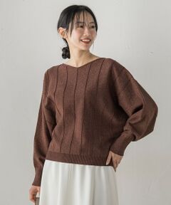 Droite lautreamont / ドロワットロートレアモン ニット・セーター | 【新色追加】ラメドルマンVネックニット≪手洗い可能≫