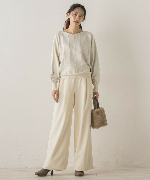 Droite lautreamont / ドロワットロートレアモン ニット・セーター | 【新色追加】ラメドルマンVネックニット≪手洗い可能≫ | 詳細1