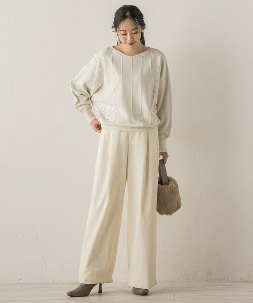 Droite lautreamont / ドロワットロートレアモン ニット・セーター | 【新色追加】ラメドルマンVネックニット≪手洗い可能≫ | 詳細2