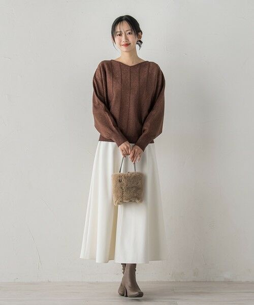 Droite lautreamont / ドロワットロートレアモン ニット・セーター | 【新色追加】ラメドルマンVネックニット≪手洗い可能≫ | 詳細9