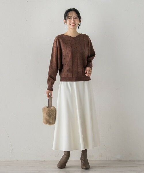 Droite lautreamont / ドロワットロートレアモン ニット・セーター | 【新色追加】ラメドルマンVネックニット≪手洗い可能≫ | 詳細10