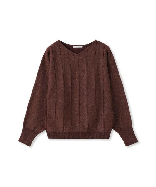 Droite lautreamont / ドロワットロートレアモン ニット・セーター | 【新色追加】ラメドルマンVネックニット≪手洗い可能≫ | 詳細19