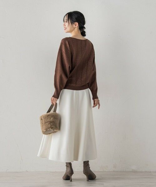 Droite lautreamont / ドロワットロートレアモン ニット・セーター | 【新色追加】ラメドルマンVネックニット≪手洗い可能≫ | 詳細12