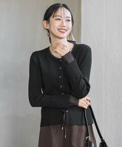 Droite lautreamont / ドロワットロートレアモン ニット・セーター | シアー切替えRIBニット≪手洗い可能≫