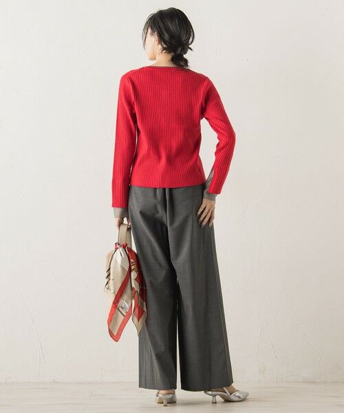 Droite lautreamont / ドロワットロートレアモン ニット・セーター | シアー切替えRIBニット≪手洗い可能≫ | 詳細4