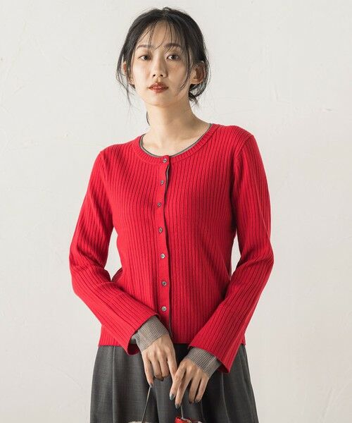 Droite lautreamont / ドロワットロートレアモン ニット・セーター | シアー切替えRIBニット≪手洗い可能≫ | 詳細5