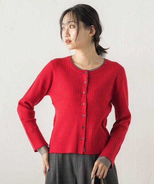 Droite lautreamont / ドロワットロートレアモン ニット・セーター | シアー切替えRIBニット≪手洗い可能≫ | 詳細6