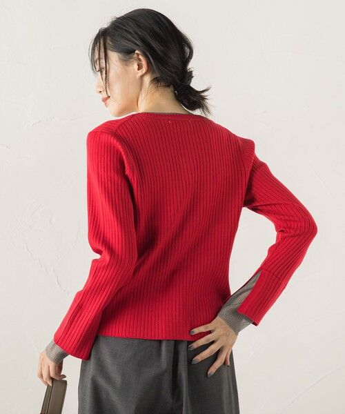 Droite lautreamont / ドロワットロートレアモン ニット・セーター | シアー切替えRIBニット≪手洗い可能≫ | 詳細7