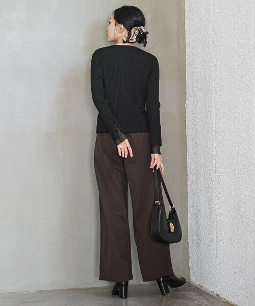 Droite lautreamont / ドロワットロートレアモン ニット・セーター | シアー切替えRIBニット≪手洗い可能≫ | 詳細10