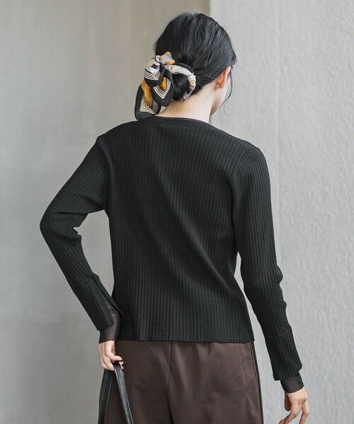 Droite lautreamont / ドロワットロートレアモン ニット・セーター | シアー切替えRIBニット≪手洗い可能≫ | 詳細12