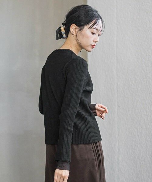 Droite lautreamont / ドロワットロートレアモン ニット・セーター | シアー切替えRIBニット≪手洗い可能≫ | 詳細13