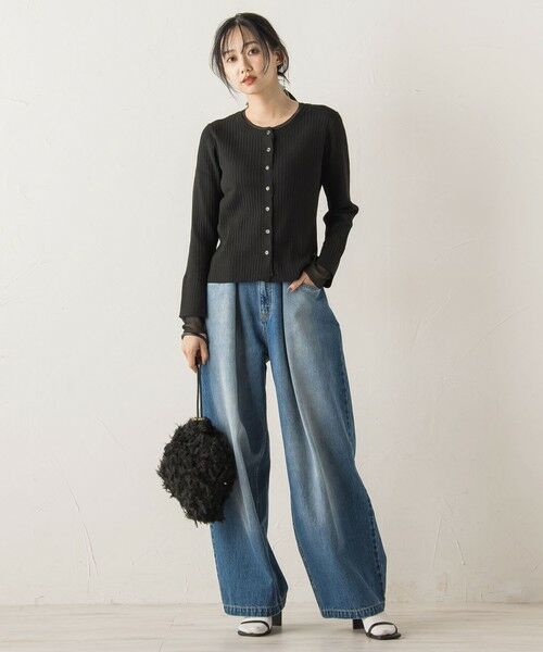 Droite lautreamont / ドロワットロートレアモン ニット・セーター | シアー切替えRIBニット≪手洗い可能≫ | 詳細14