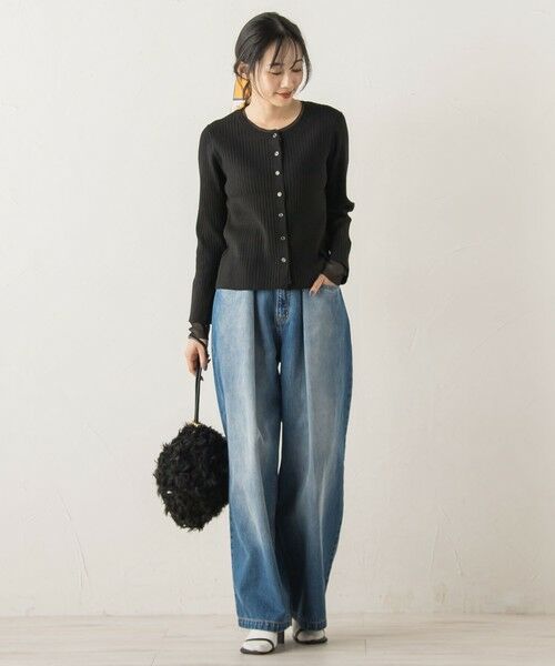 Droite lautreamont / ドロワットロートレアモン ニット・セーター | シアー切替えRIBニット≪手洗い可能≫ | 詳細15