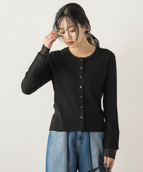 Droite lautreamont / ドロワットロートレアモン ニット・セーター | シアー切替えRIBニット≪手洗い可能≫ | 詳細16