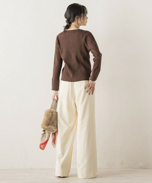 Droite lautreamont / ドロワットロートレアモン ニット・セーター | シアー切替えRIBニット≪手洗い可能≫ | 詳細19