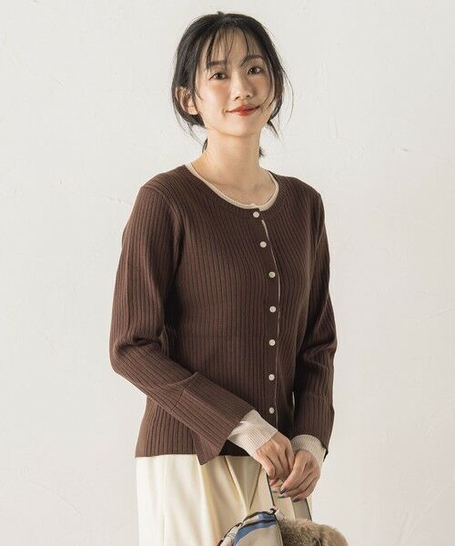 Droite lautreamont / ドロワットロートレアモン ニット・セーター | シアー切替えRIBニット≪手洗い可能≫ | 詳細23