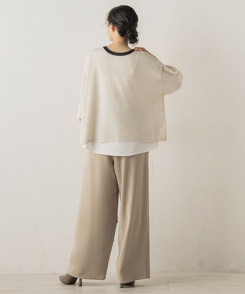 Droite lautreamont / ドロワットロートレアモン ニット・セーター | メッシュ柄レイヤードニット≪手洗い可能≫ | 詳細4