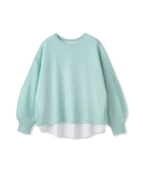 Droite lautreamont / ドロワットロートレアモン ニット・セーター | メッシュ柄レイヤードニット≪手洗い可能≫ | 詳細20