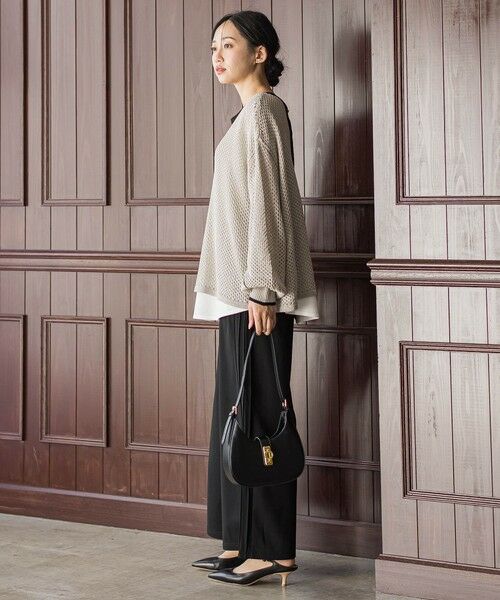 Droite lautreamont / ドロワットロートレアモン ニット・セーター | メッシュ柄レイヤードニット≪手洗い可能≫ | 詳細27