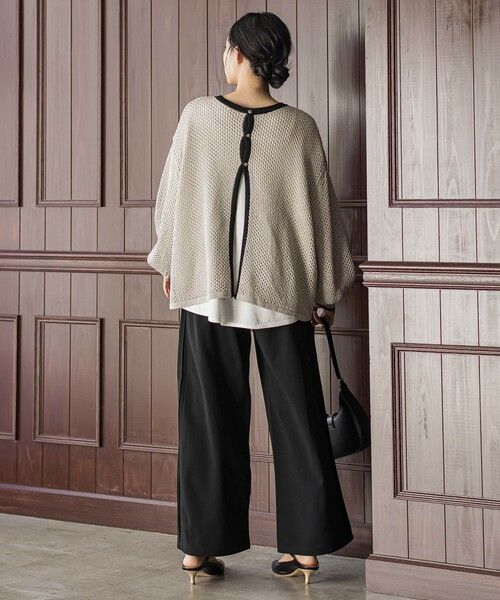 Droite lautreamont / ドロワットロートレアモン ニット・セーター | メッシュ柄レイヤードニット≪手洗い可能≫ | 詳細28