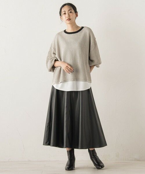 Droite lautreamont / ドロワットロートレアモン ニット・セーター | メッシュ柄レイヤードニット≪手洗い可能≫ | 詳細30