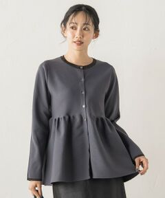 Droite lautreamont / ドロワットロートレアモン ニット・セーター | ペプラムカーディガンニット≪手洗い可能≫