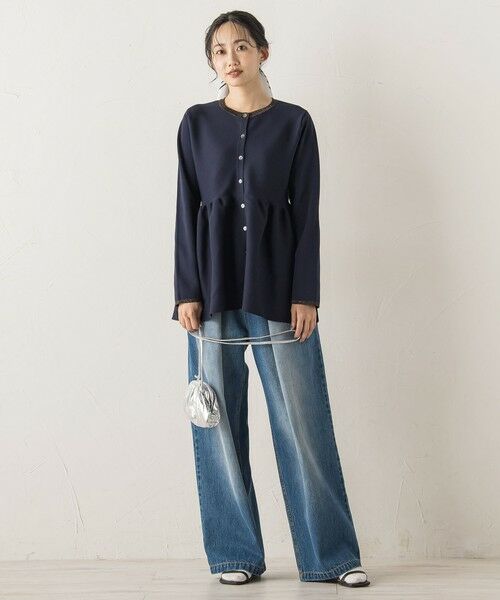 Droite lautreamont / ドロワットロートレアモン ニット・セーター | ペプラムカーディガンニット≪手洗い可能≫ | 詳細1