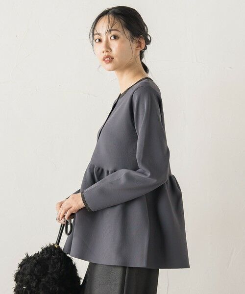 Droite lautreamont / ドロワットロートレアモン ニット・セーター | ペプラムカーディガンニット≪手洗い可能≫ | 詳細28