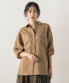 Droite lautreamont / ドロワットロートレアモン シャツ・ブラウス | フェイクスエードシャツ≪洗濯機で洗える≫