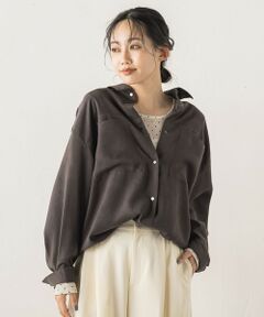 Droite lautreamont / ドロワットロートレアモン シャツ・ブラウス | フェイクスエードシャツ≪洗濯機で洗える≫