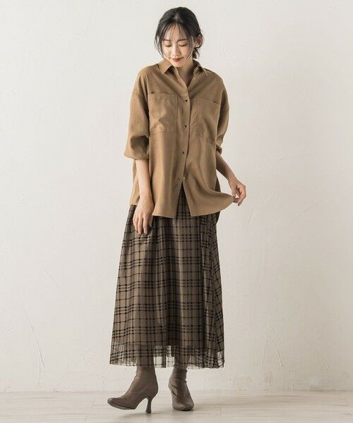 Droite lautreamont / ドロワットロートレアモン シャツ・ブラウス | フェイクスエードシャツ≪洗濯機で洗える≫ | 詳細1